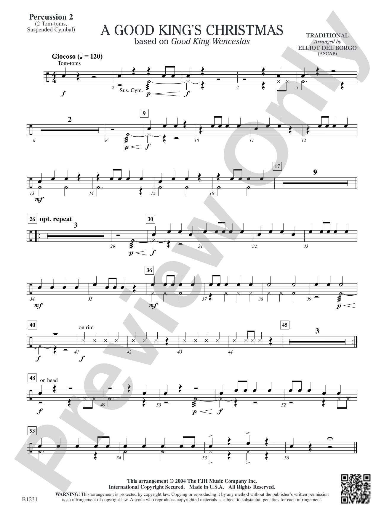 A Good King's Christmas: Percussion 2