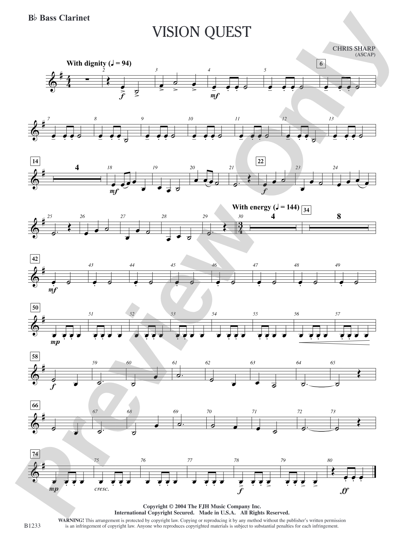 Vision Quest: B-flat Bass Clarinet