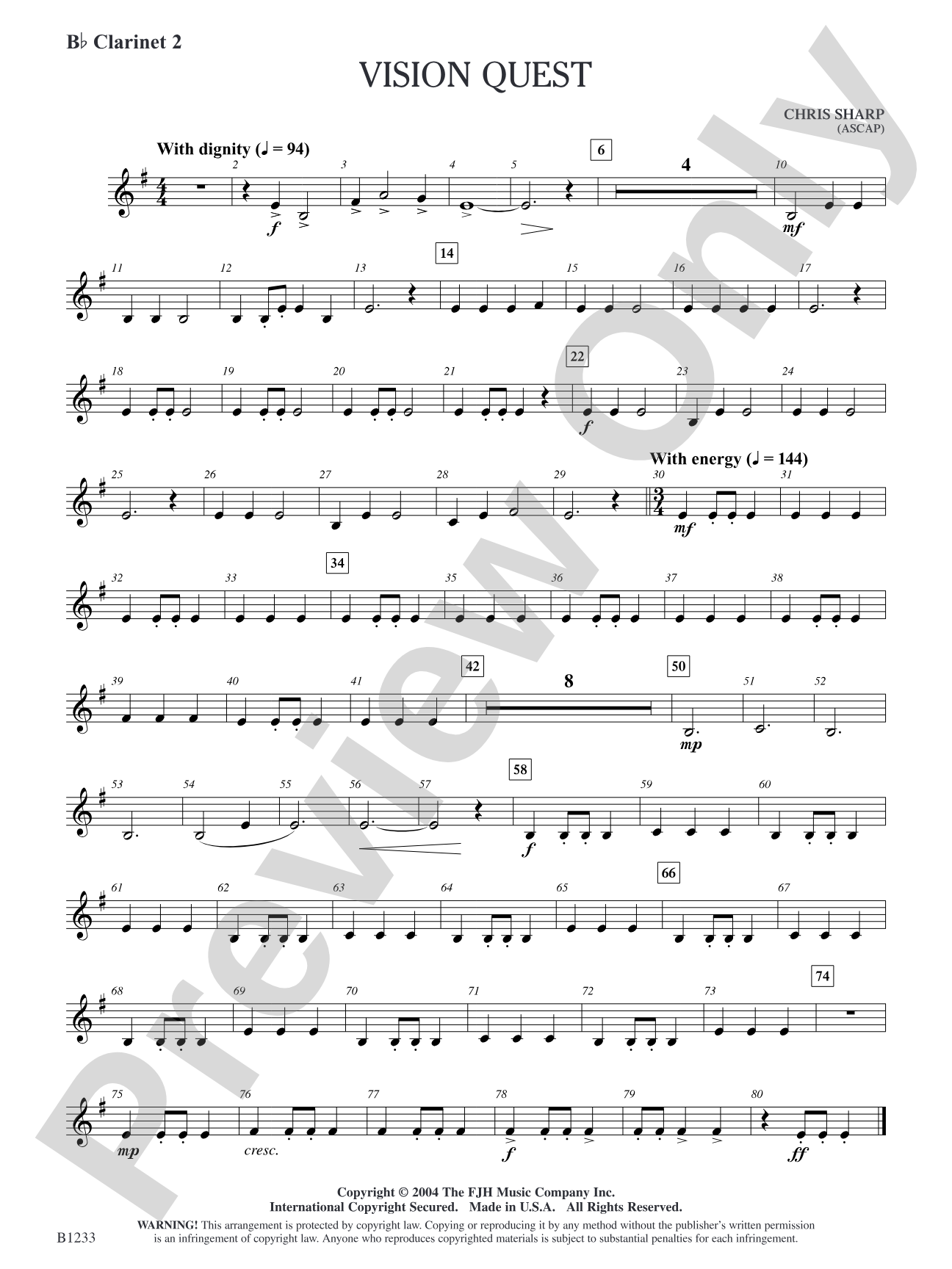 Vision Quest: B-flat Clarinet 2