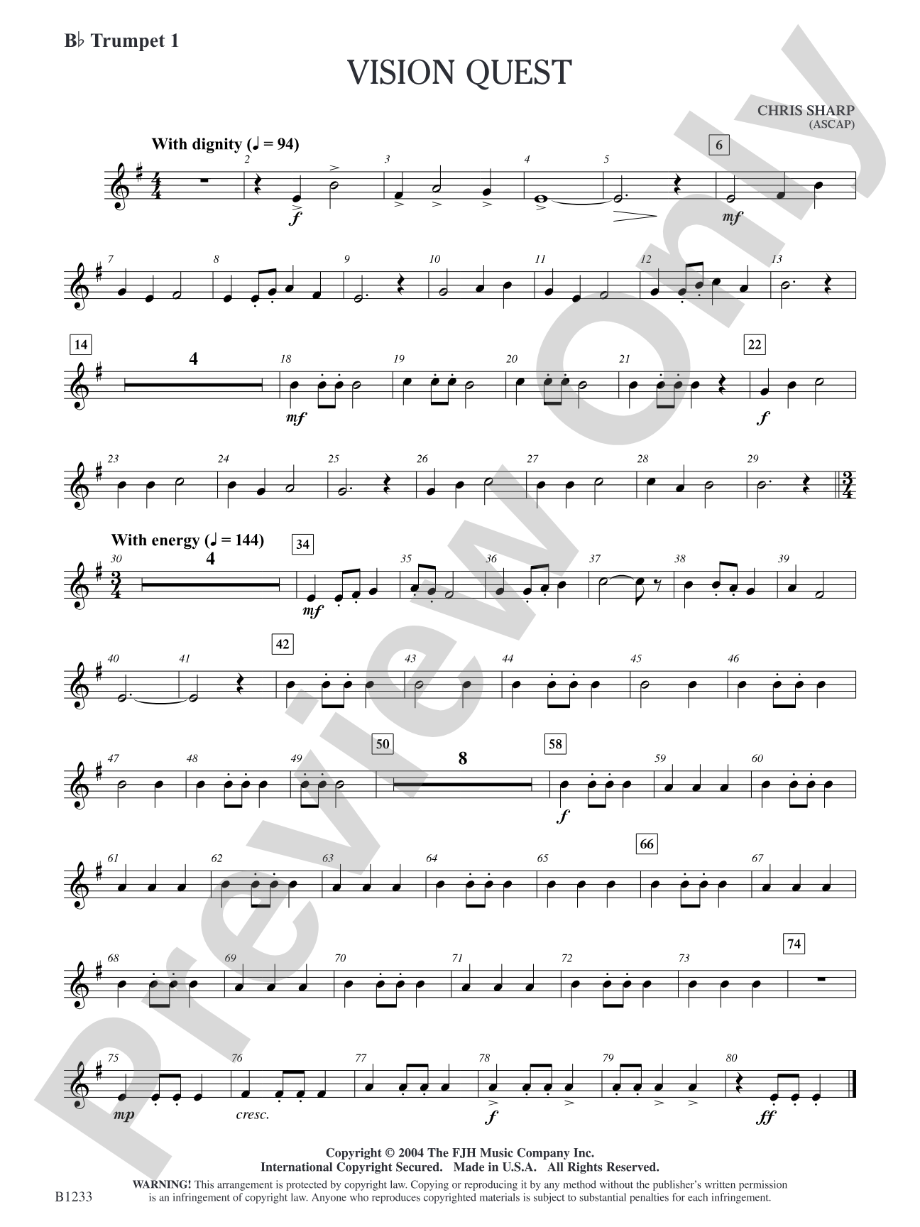 Vision Quest: B-flat Trumpet 1