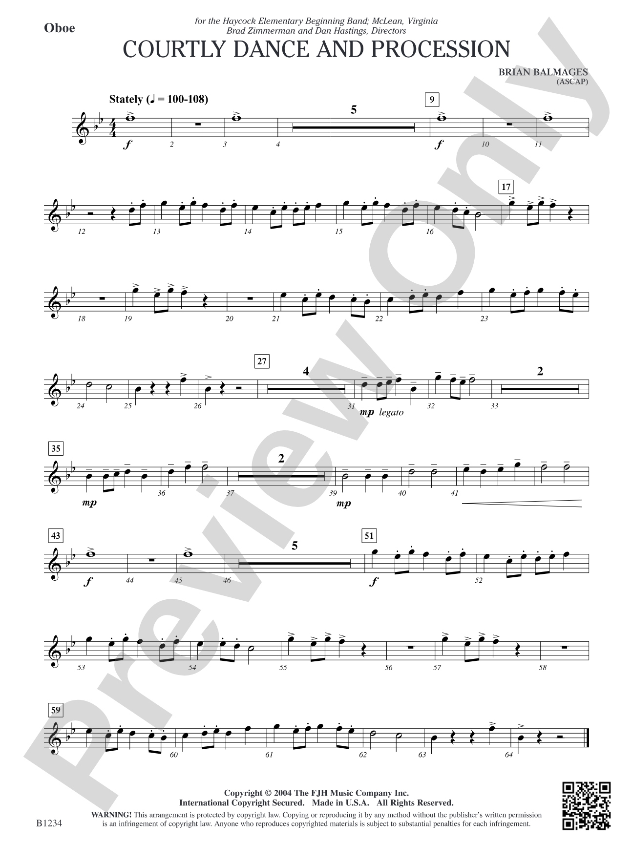 Courtly Dance and Procession: Oboe