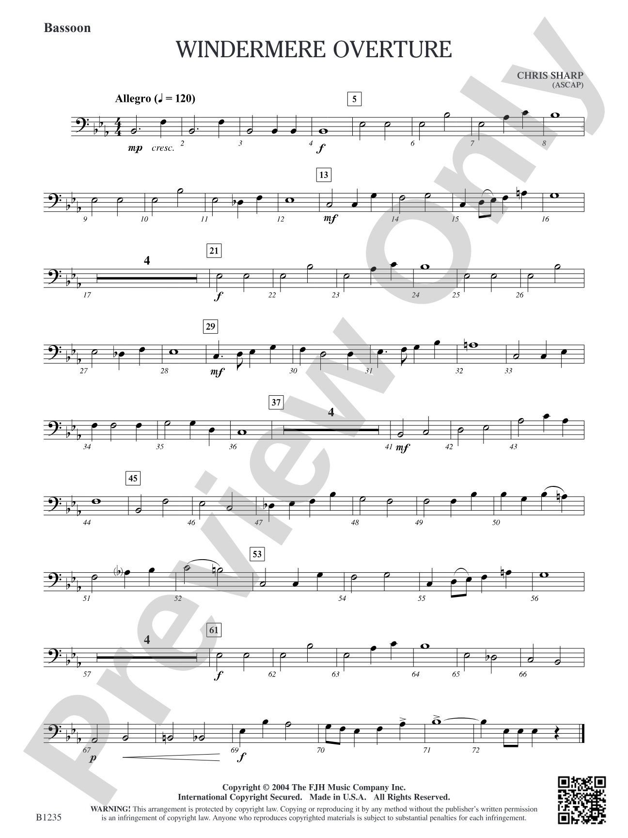 Windermere Overture: Bassoon