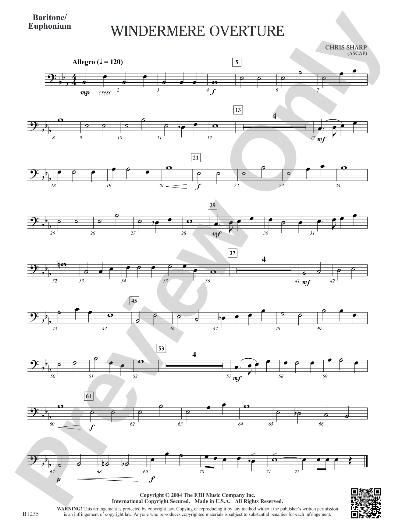 Windermere Overture: Baritone/Euphonium