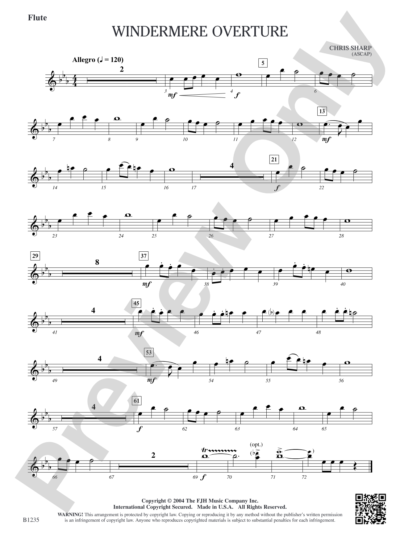 Windermere Overture: Flute