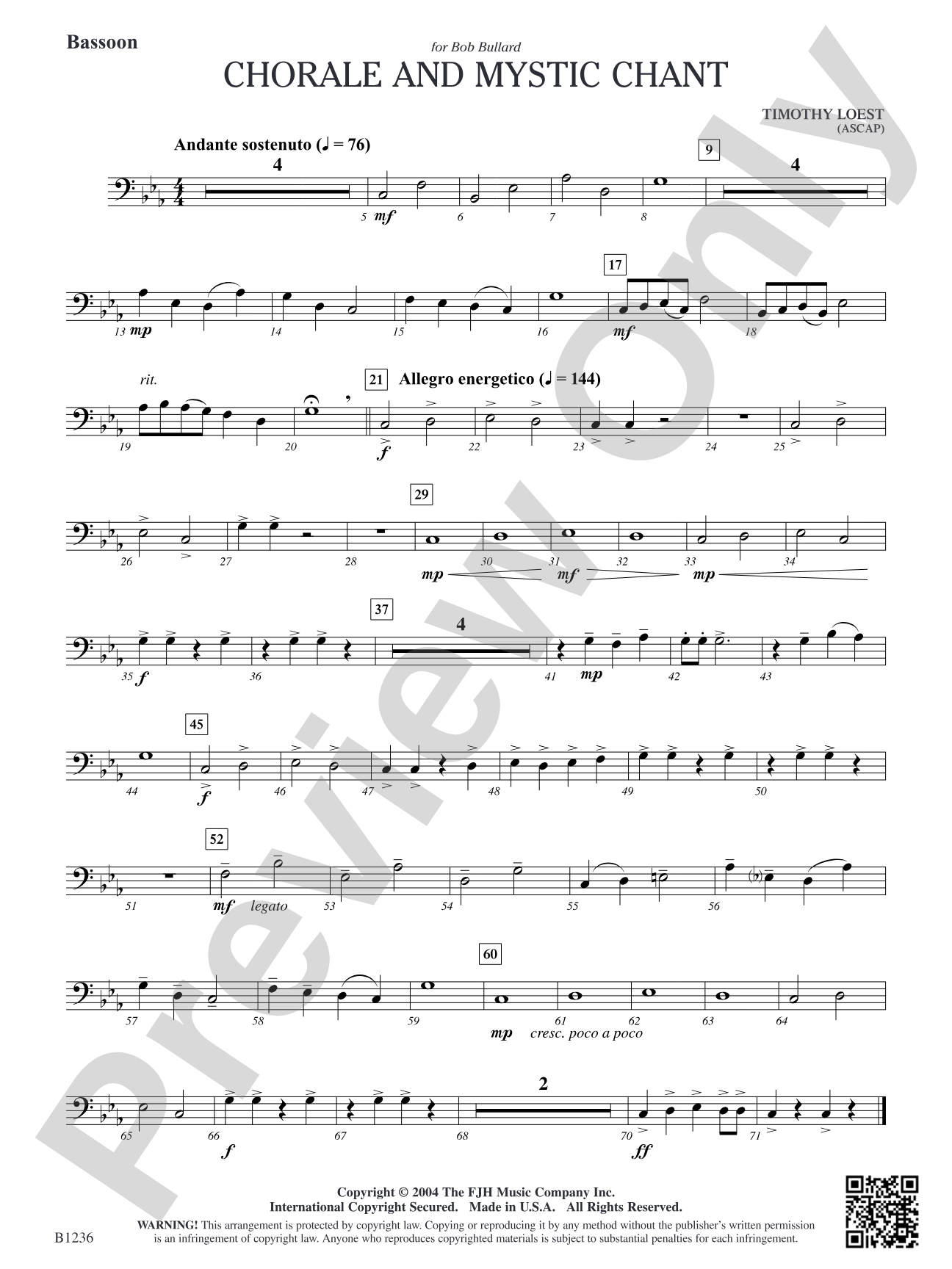 Chorale and Mystic Chant: Bassoon