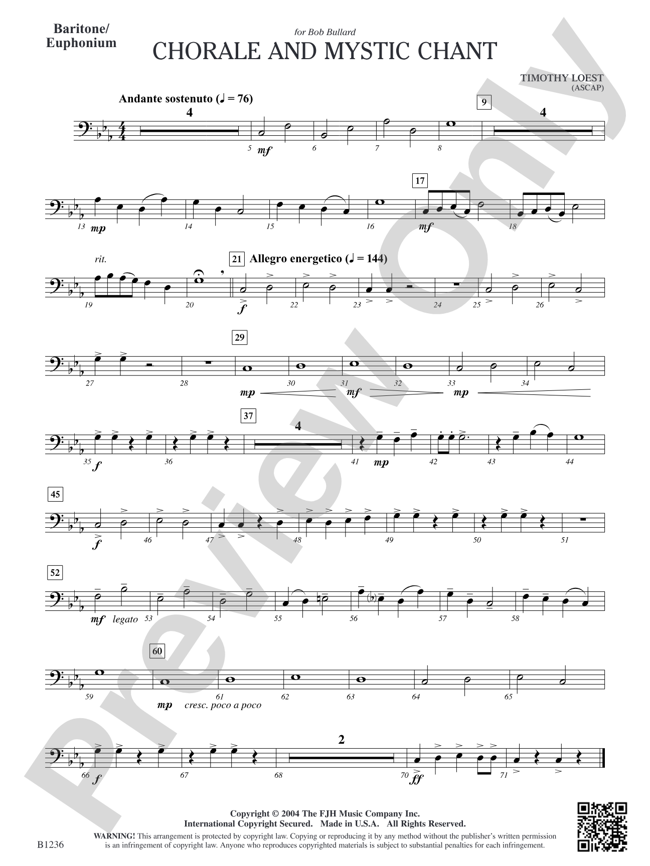 Chorale and Mystic Chant: Baritone/Euphonium