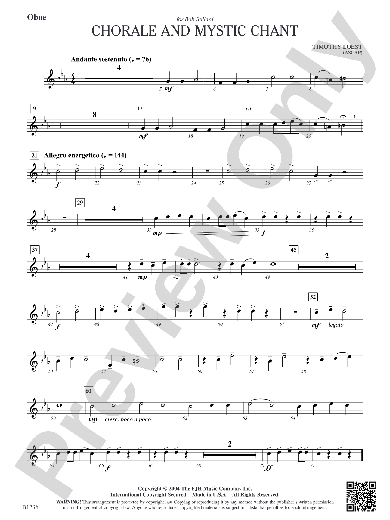 Chorale and Mystic Chant: Oboe
