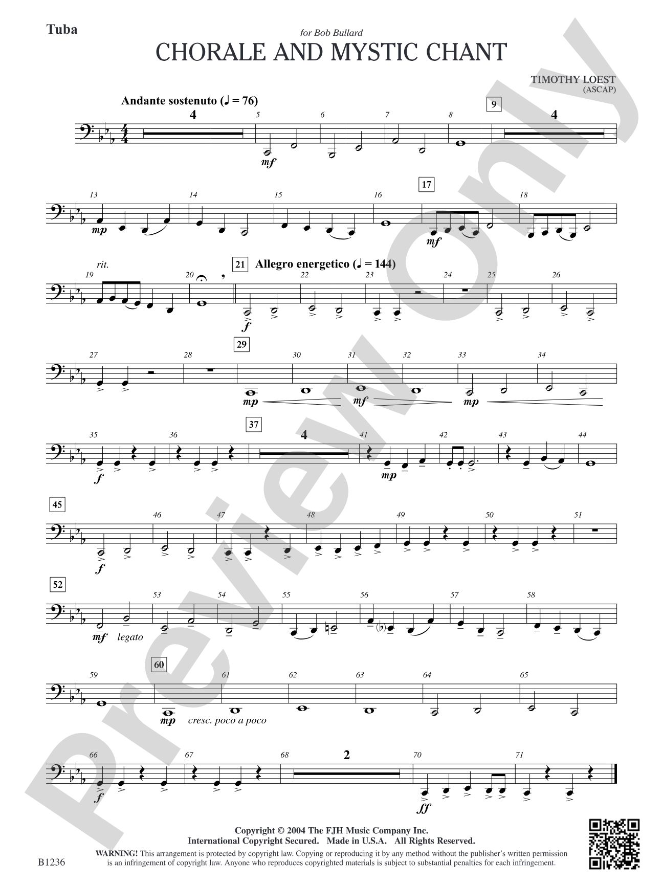 Chorale and Mystic Chant: Tuba