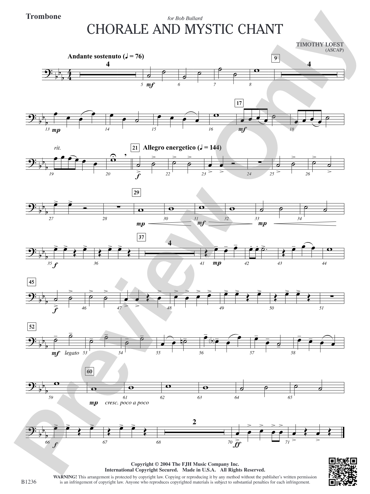 Chorale and Mystic Chant: Trombone