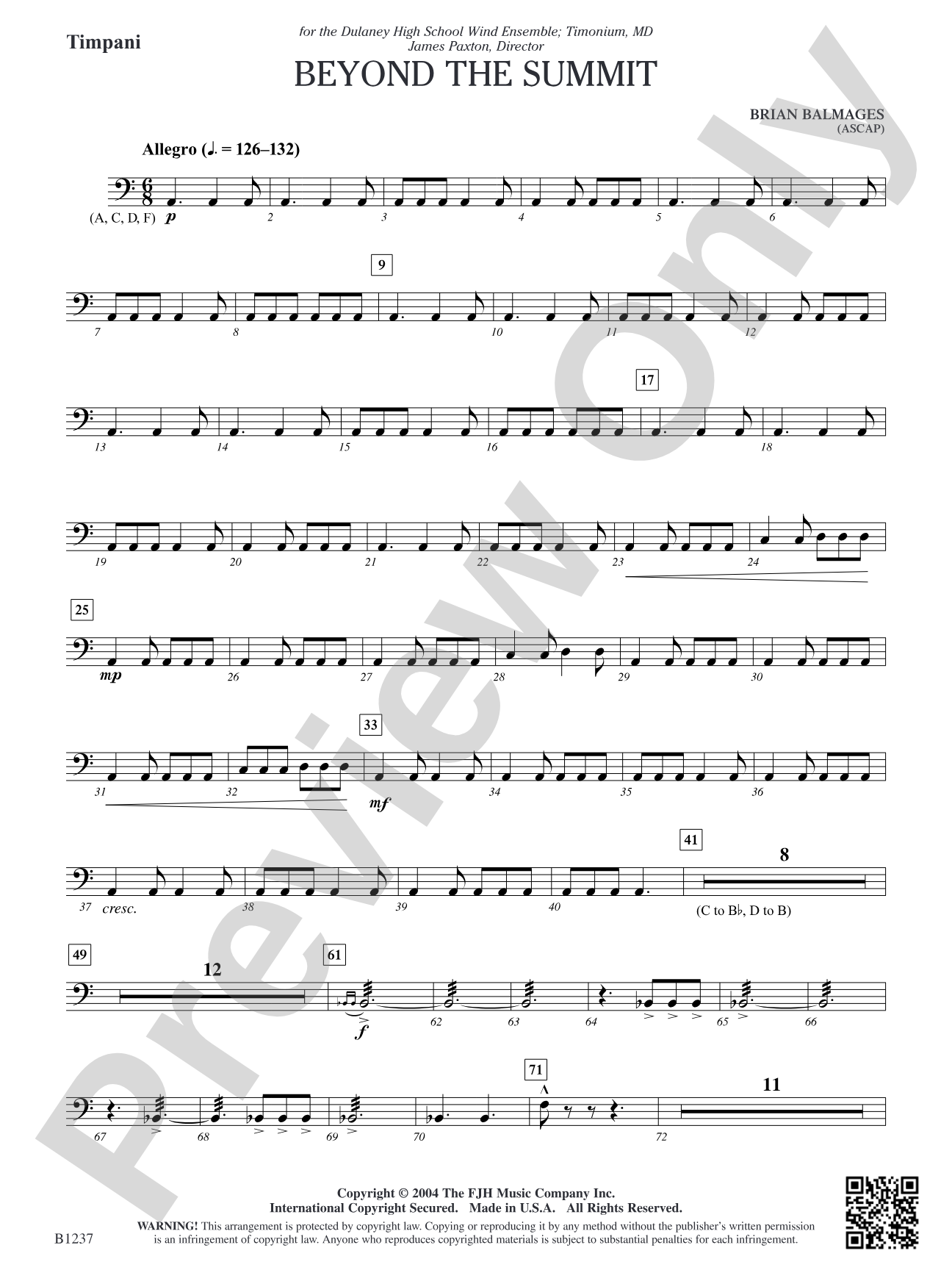 Beyond the Summit: Timpani