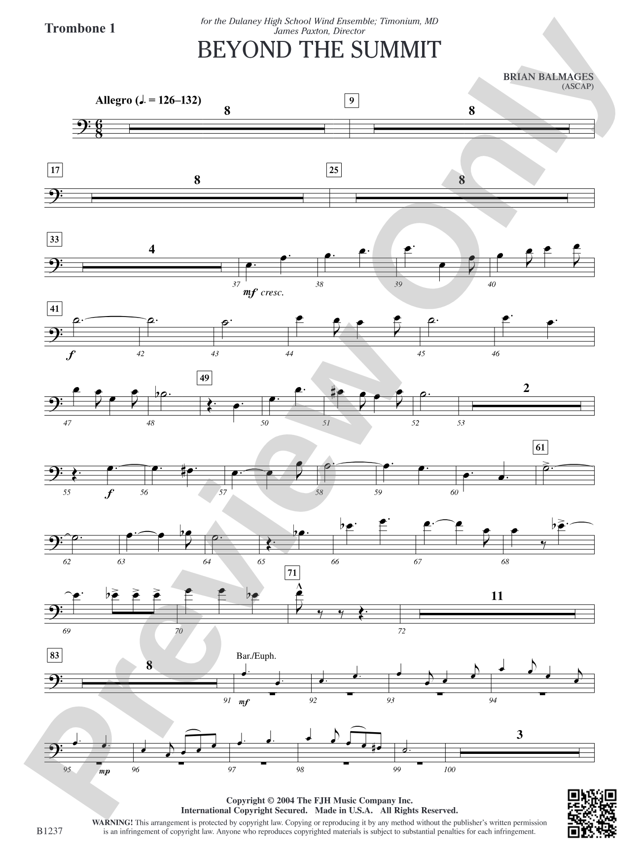 Beyond the Summit: Trombone 1