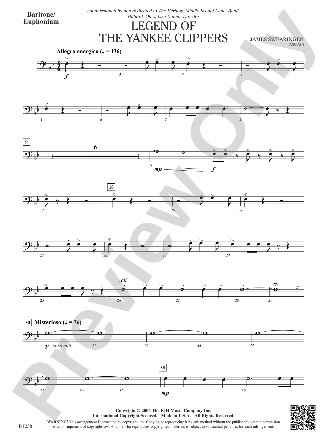 Legend of the Yankee Clippers: Baritone/Euphonium