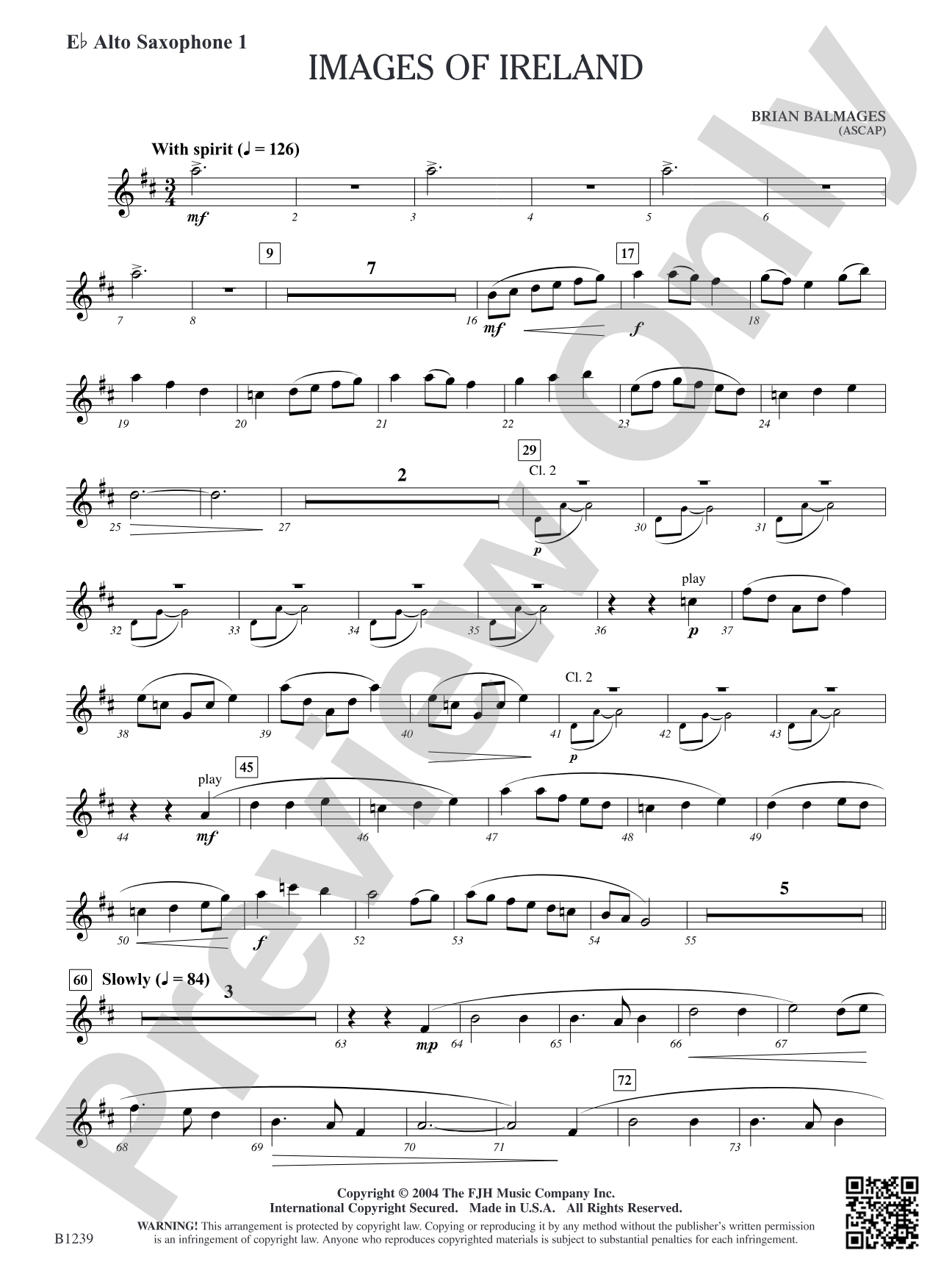 Images of Ireland: E-flat Alto Saxophone 1