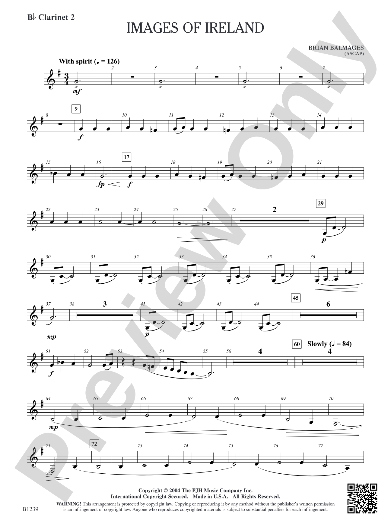 Images of Ireland: B-flat Clarinet 2