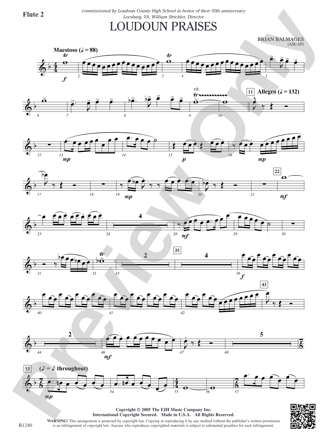 Loudoun Praises: Flute 2