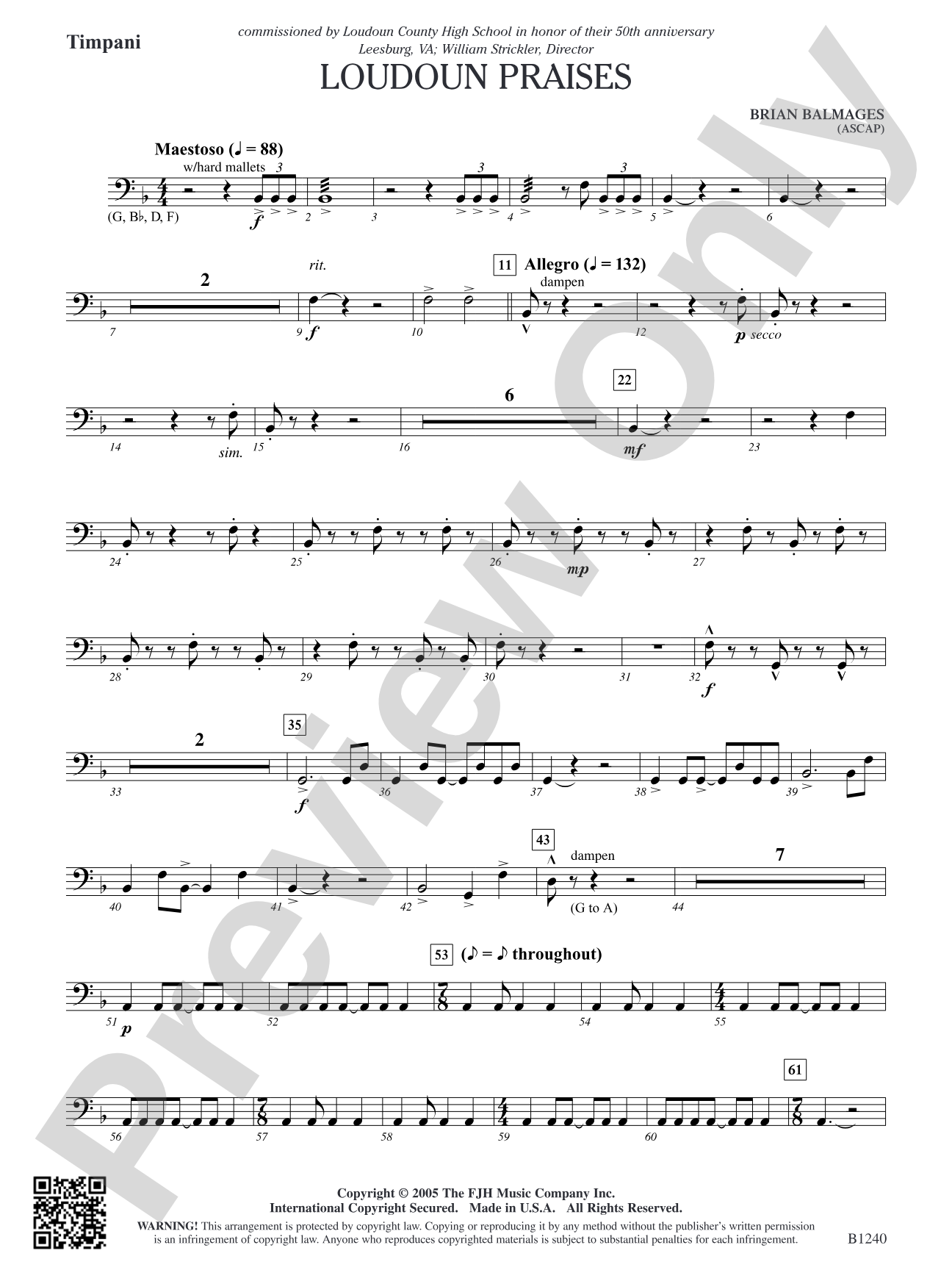 Loudoun Praises: Timpani
