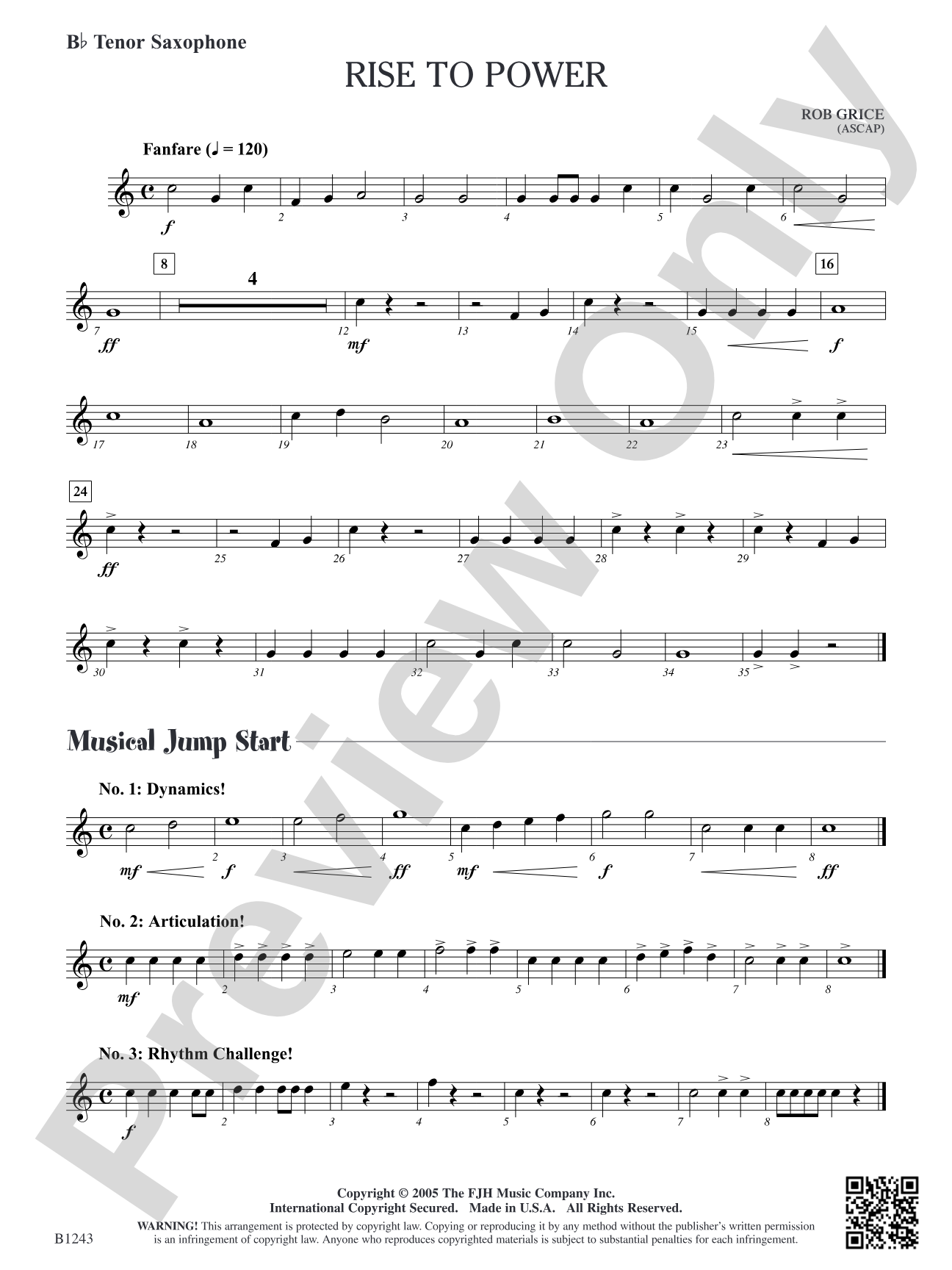 Rise to Power: B-flat Tenor Saxophone