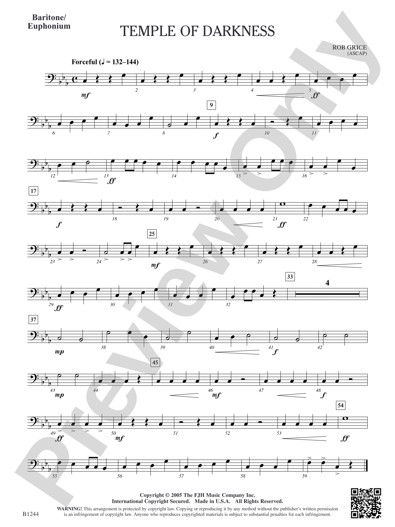 Temple of Darkness: Baritone/Euphonium