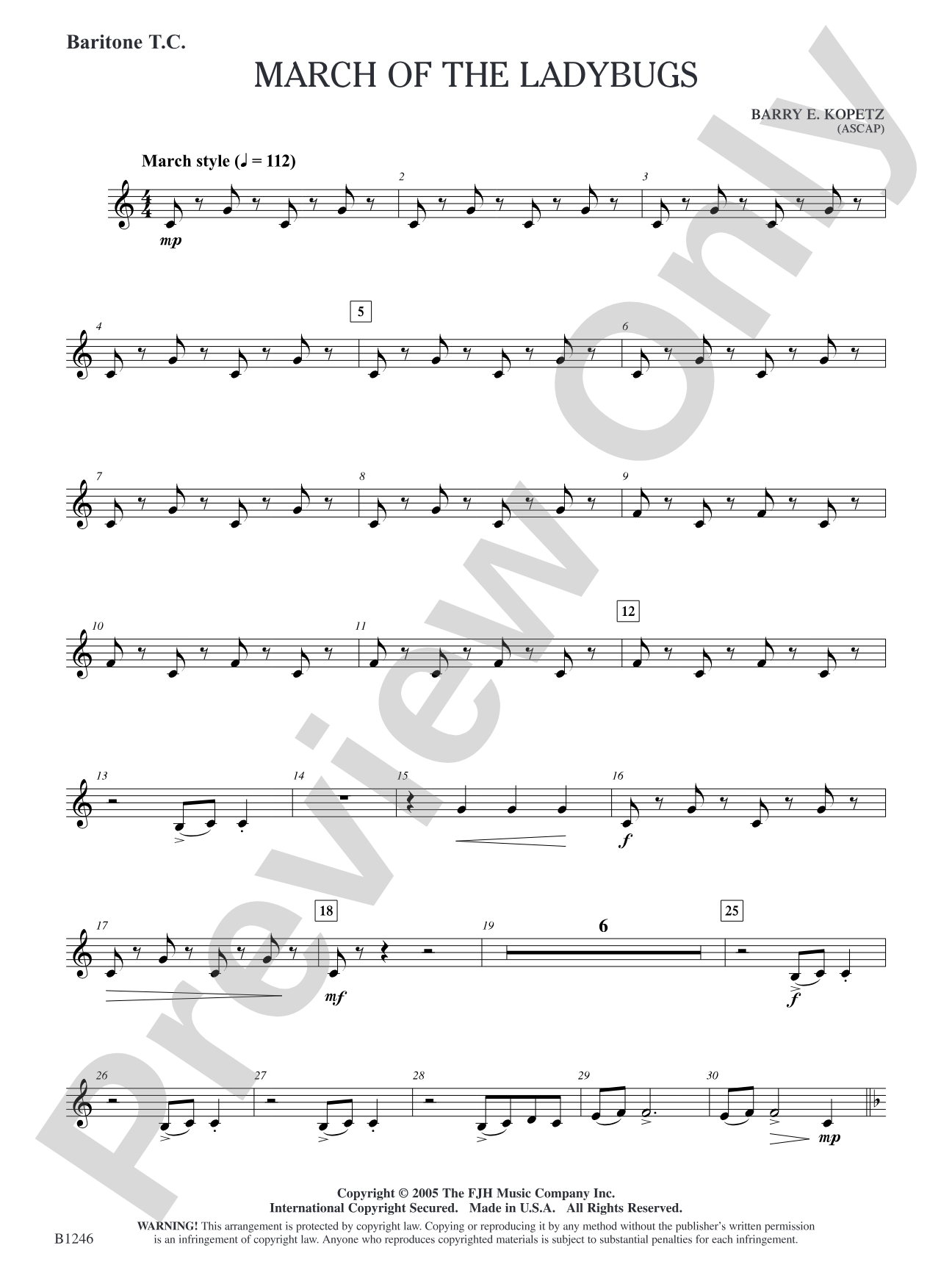 March of the Ladybugs: Baritone T.C.