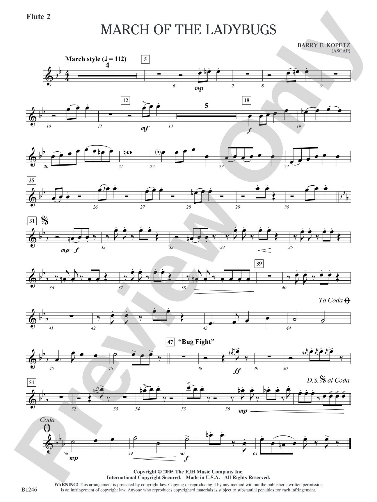 March of the Ladybugs: Flute 2