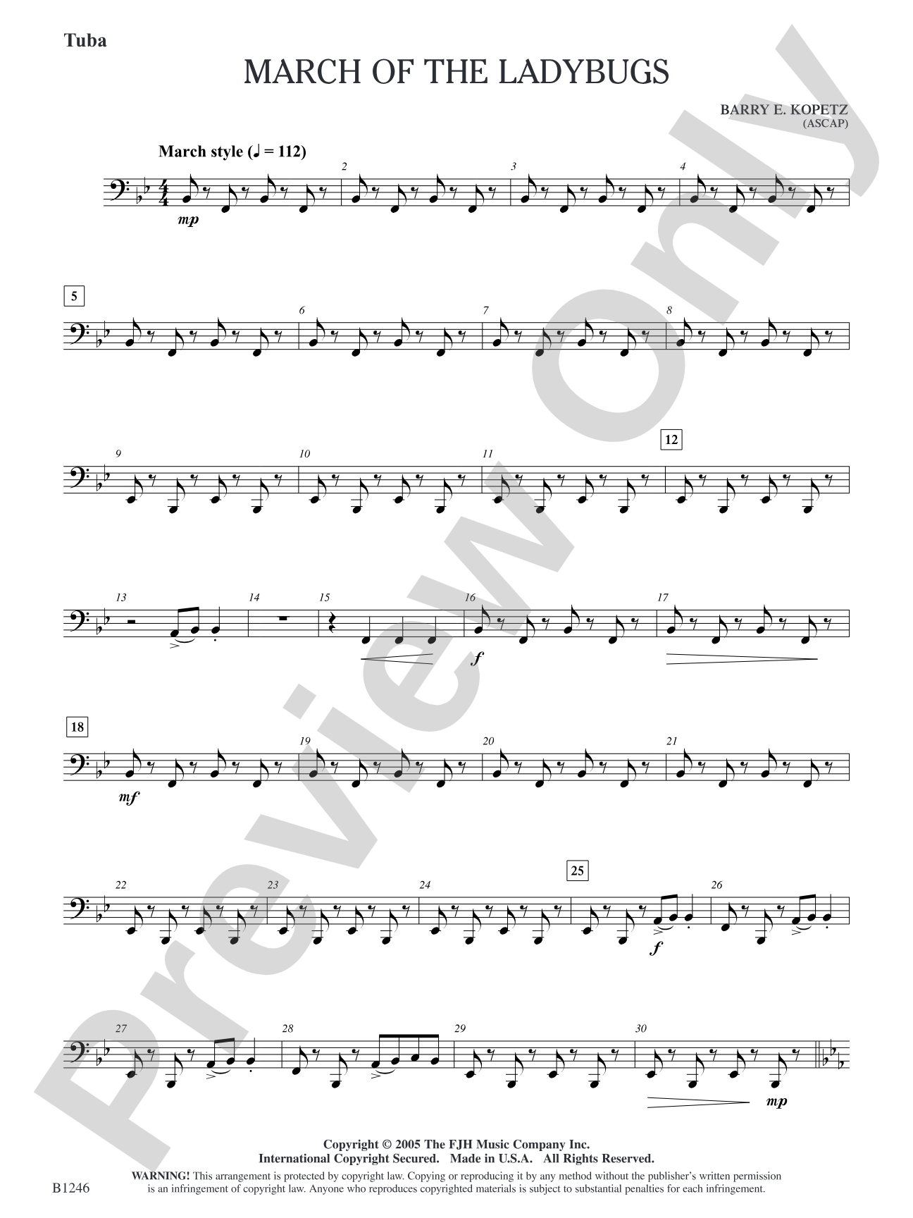 March of the Ladybugs: Tuba