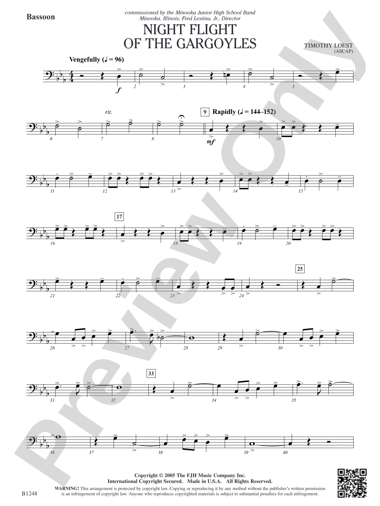 Night Flight of the Gargoyles: Bassoon