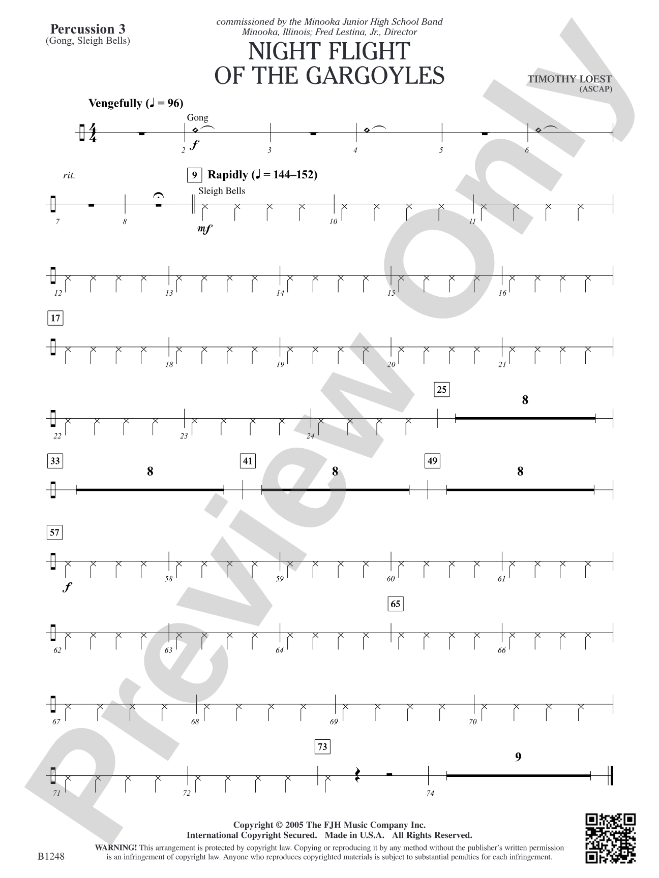 Night Flight of the Gargoyles: Percussion 3