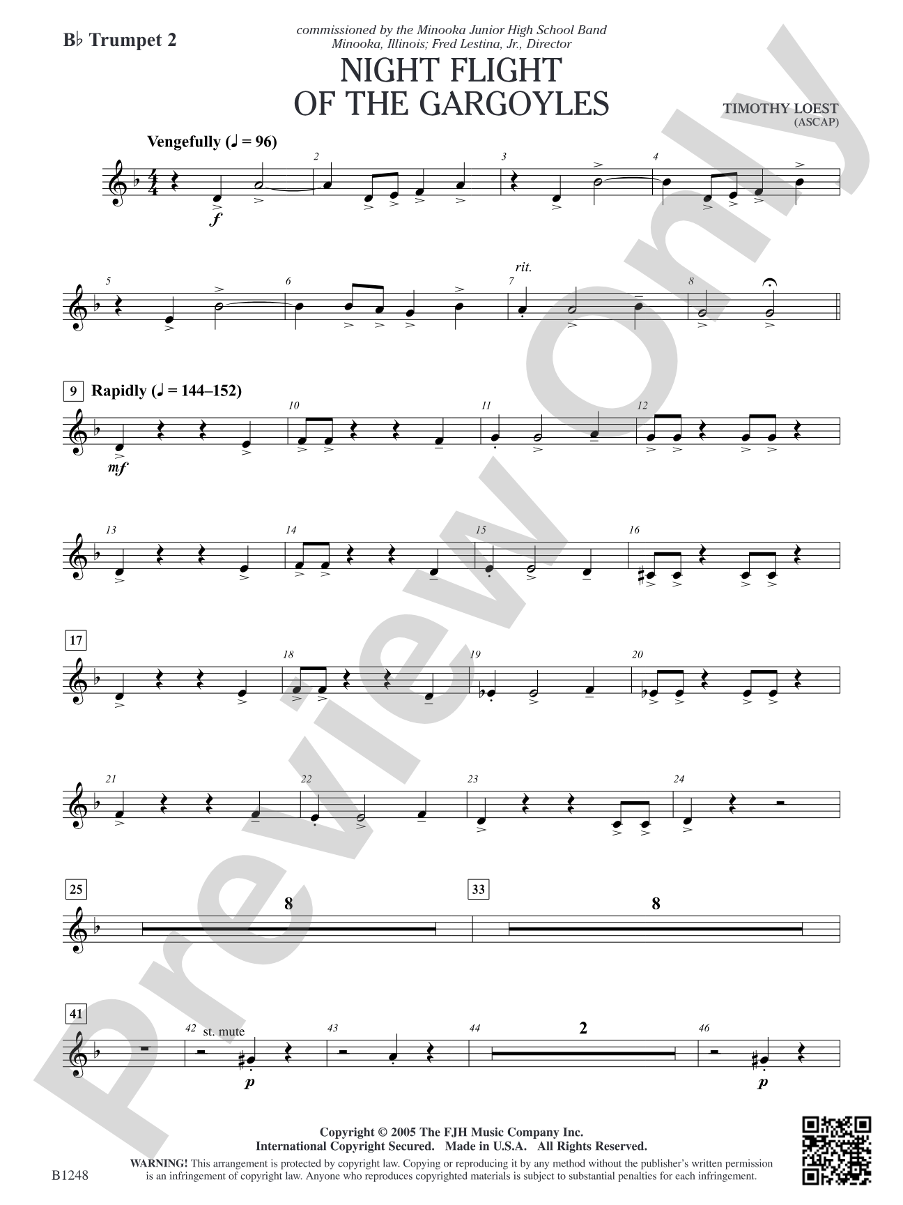 Night Flight of the Gargoyles: B-flat Trumpet 2