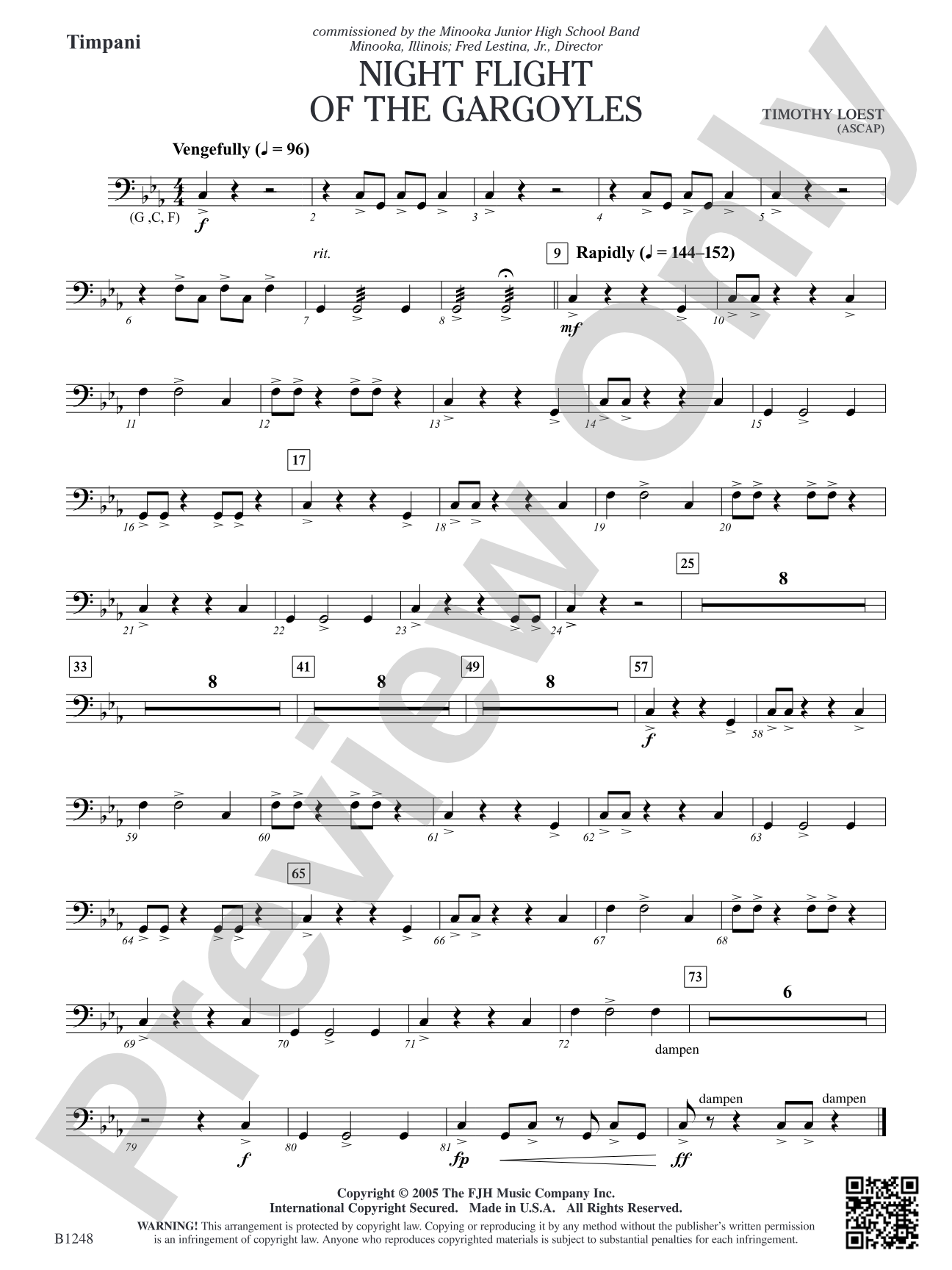 Night Flight of the Gargoyles: Timpani