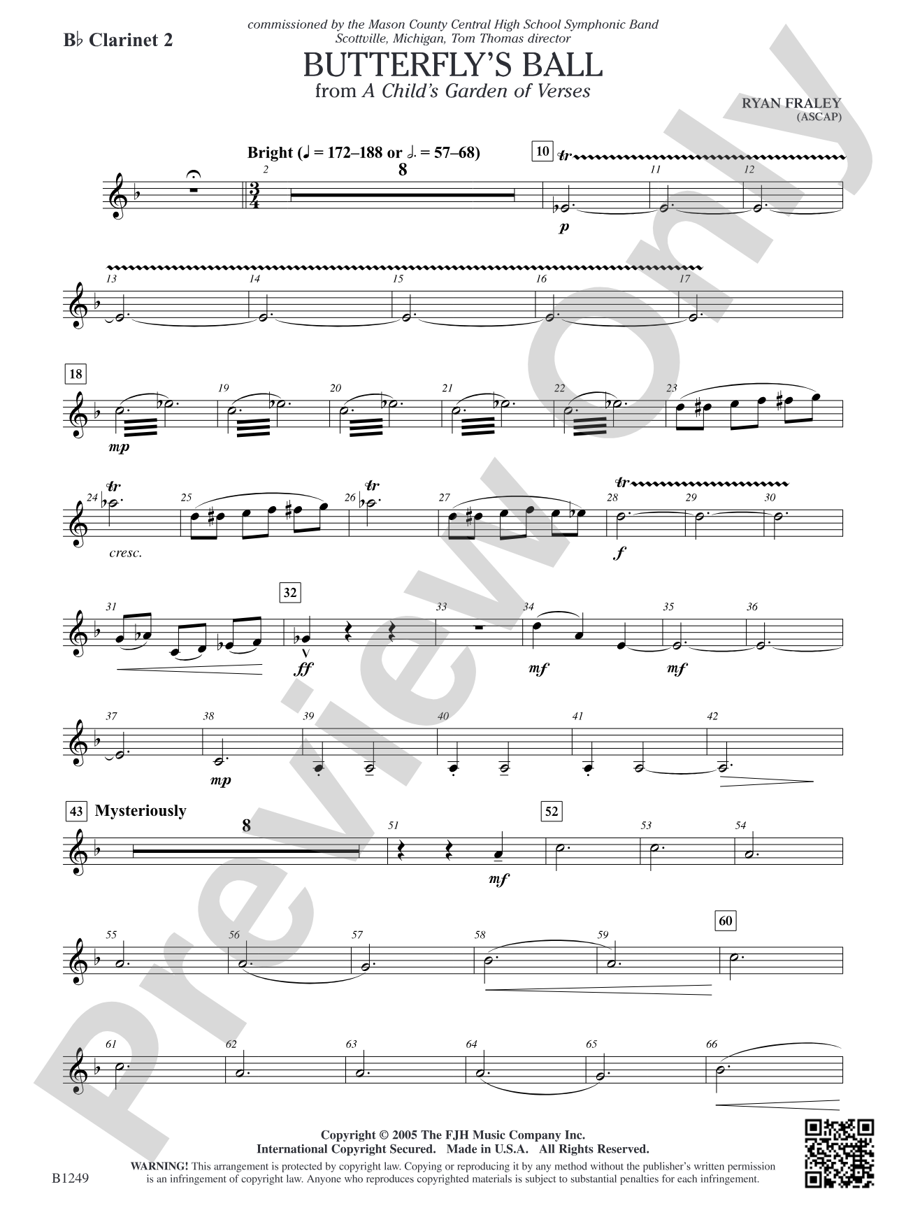 Butterfly's Ball (from A Child's Garden of Verses): B-flat Clarinet 2