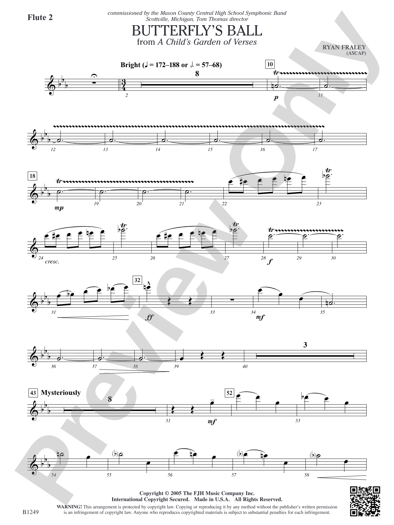 Butterfly's Ball (from A Child's Garden of Verses): Flute 2