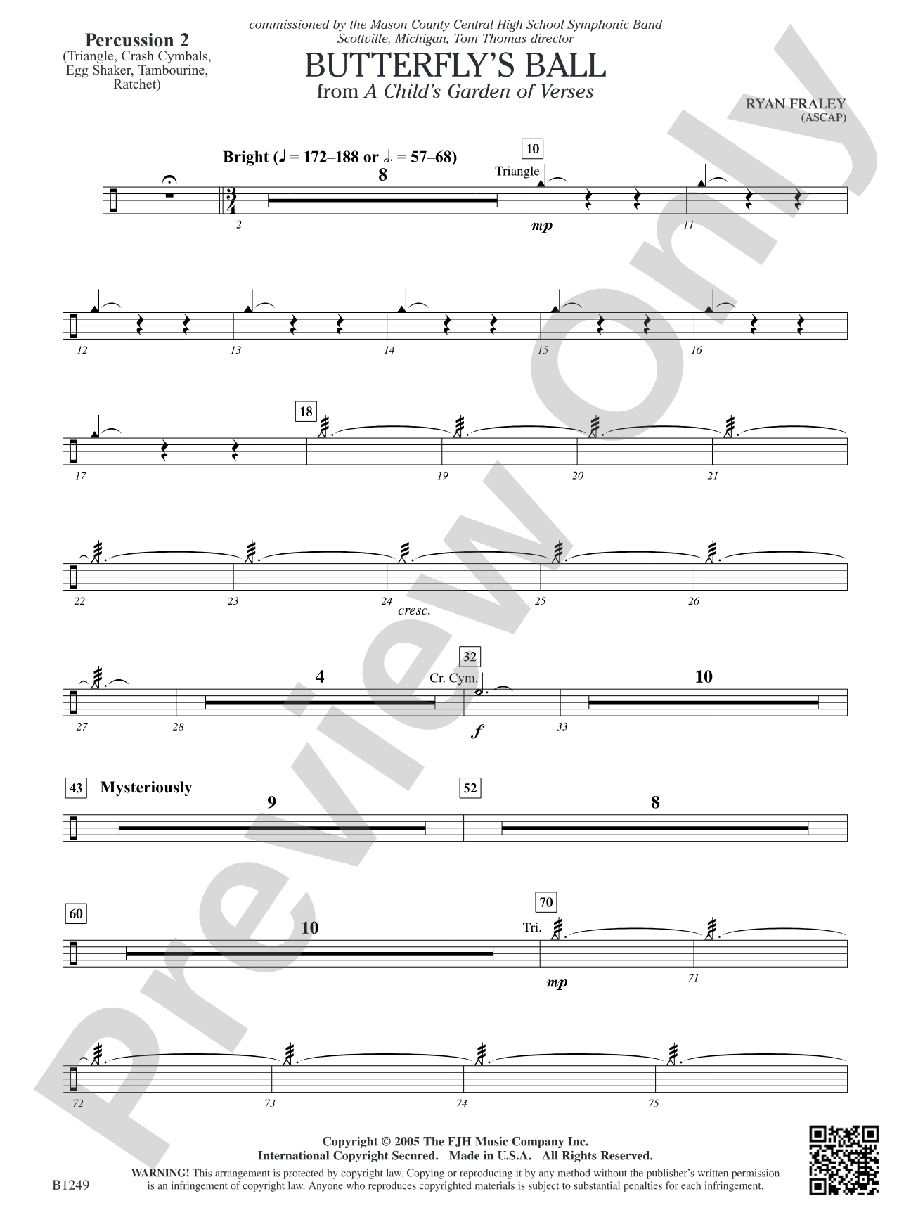 Butterfly's Ball (from A Child's Garden of Verses): Percussion 2