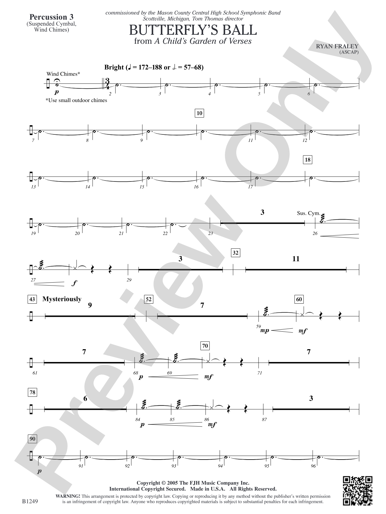 Butterfly's Ball (from A Child's Garden of Verses): Percussion 3