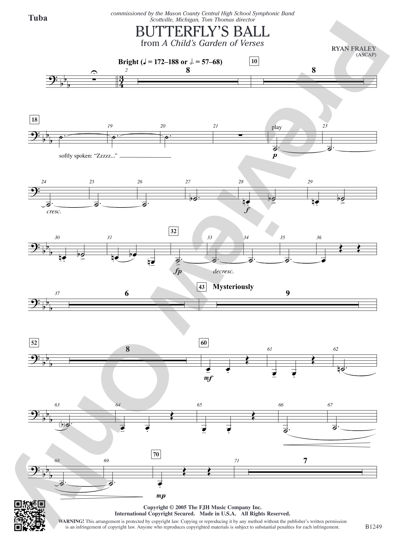 Butterfly's Ball (from A Child's Garden of Verses): Tuba