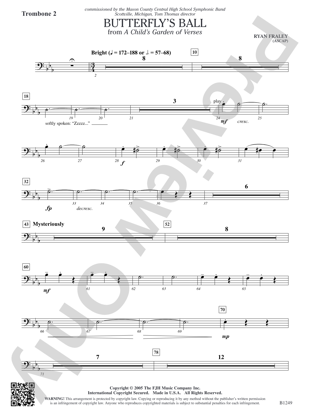 Butterfly's Ball (from A Child's Garden of Verses): Trombone 2