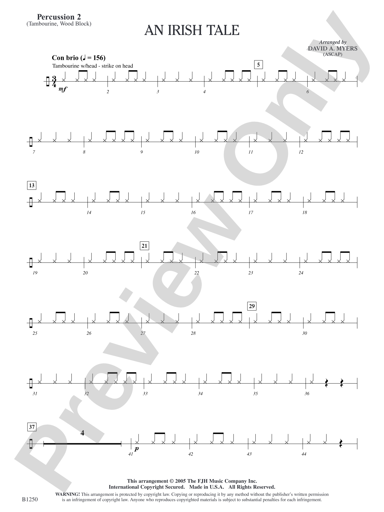 An Irish Tale: Percussion 2