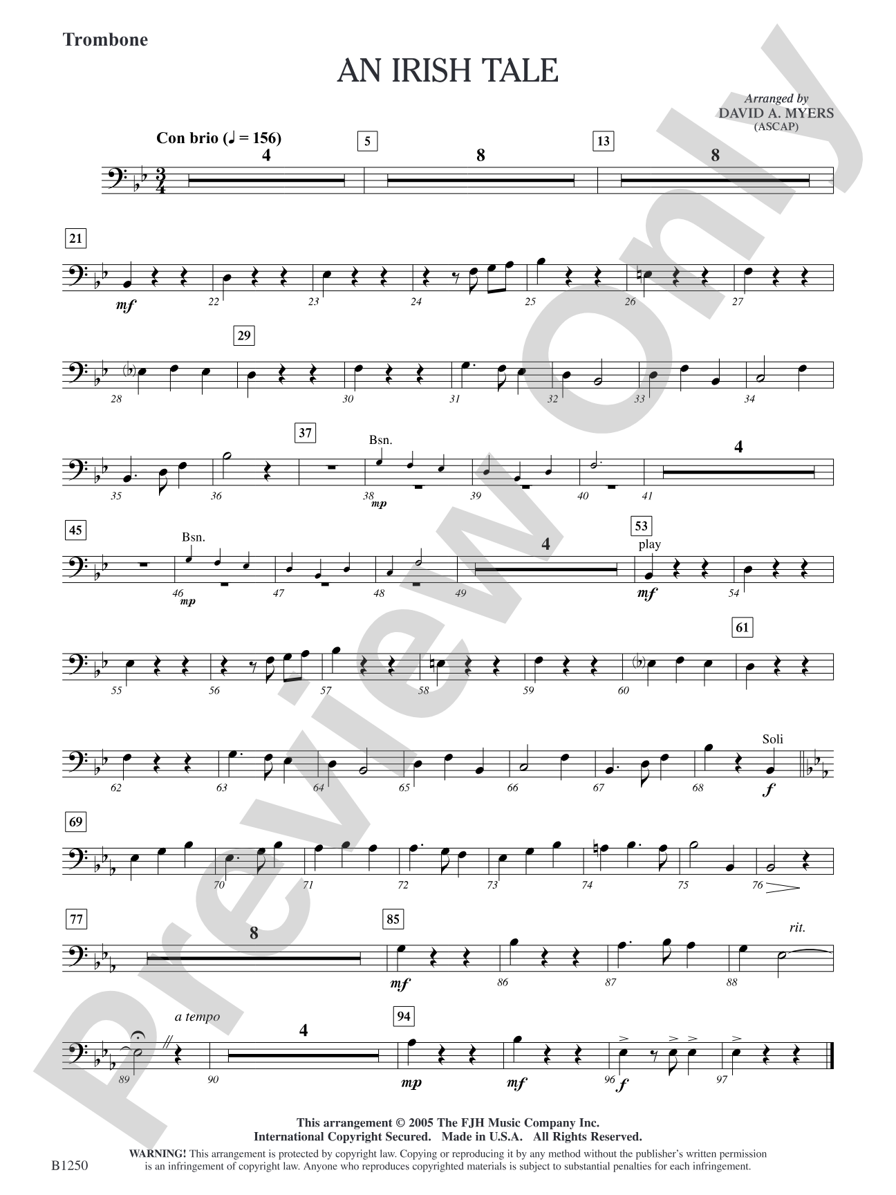 An Irish Tale: Trombone