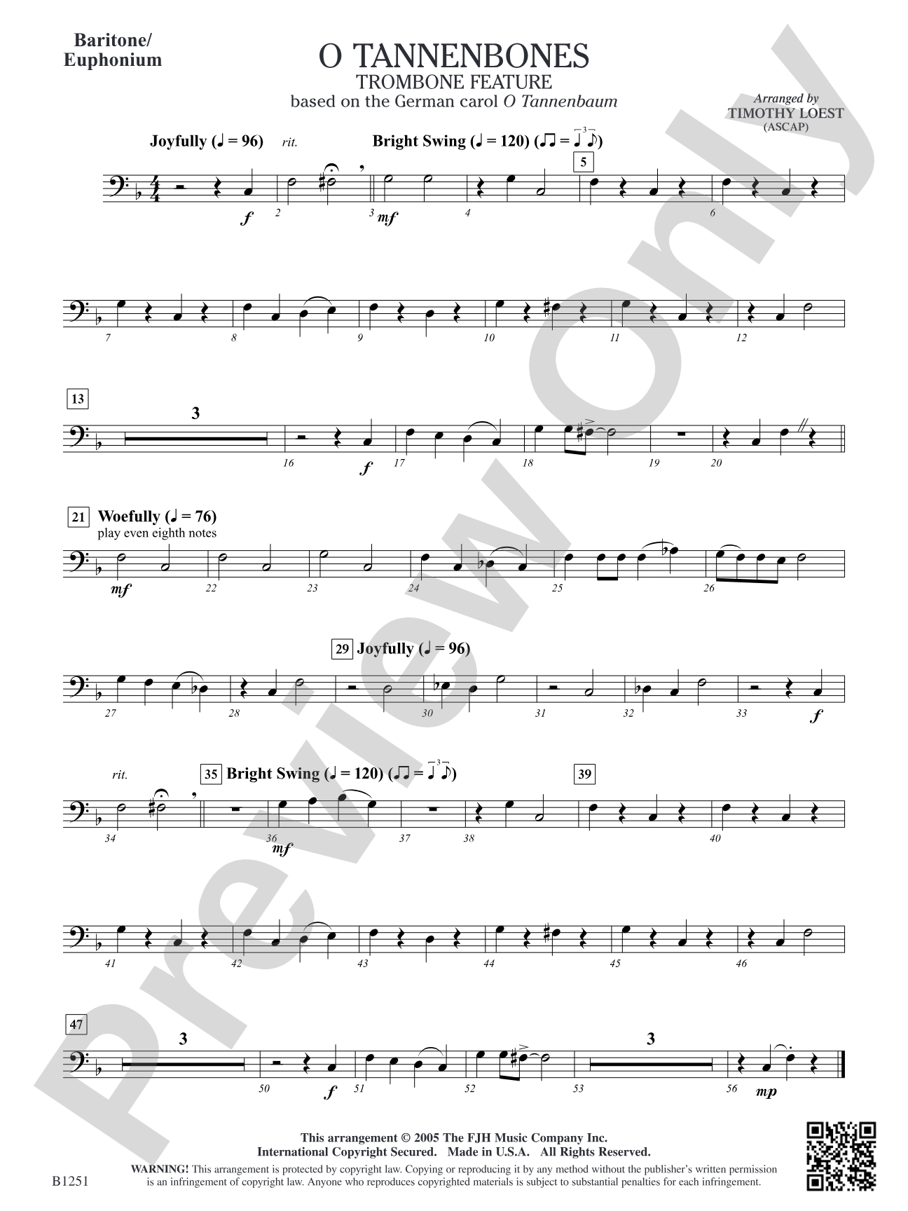 O Tannenbones (Trombone Feature): Baritone/Euphonium