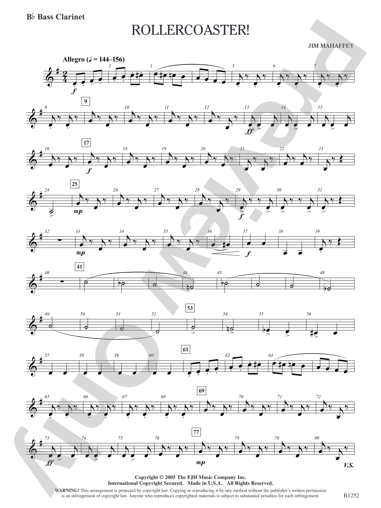 Rollercoaster!: B-flat Bass Clarinet