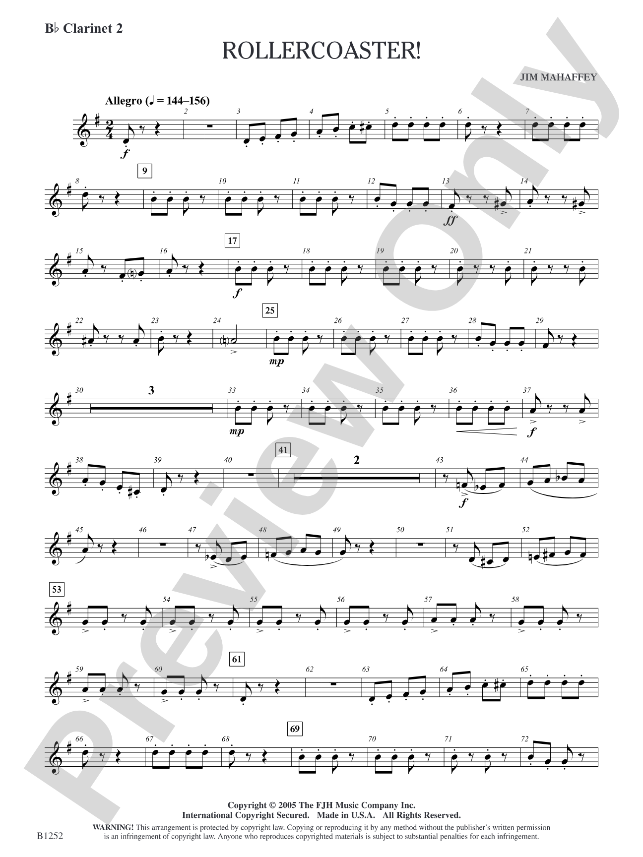 Rollercoaster!: B-flat Clarinet 2