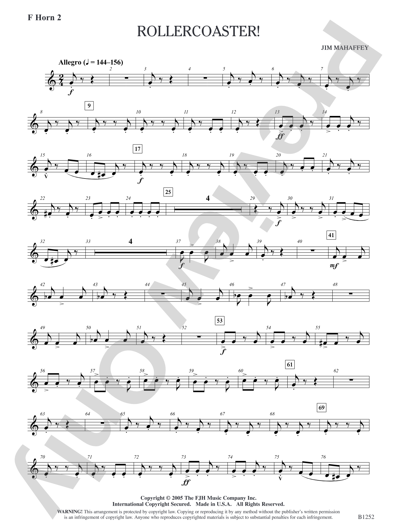Rollercoaster!: F Horn 2