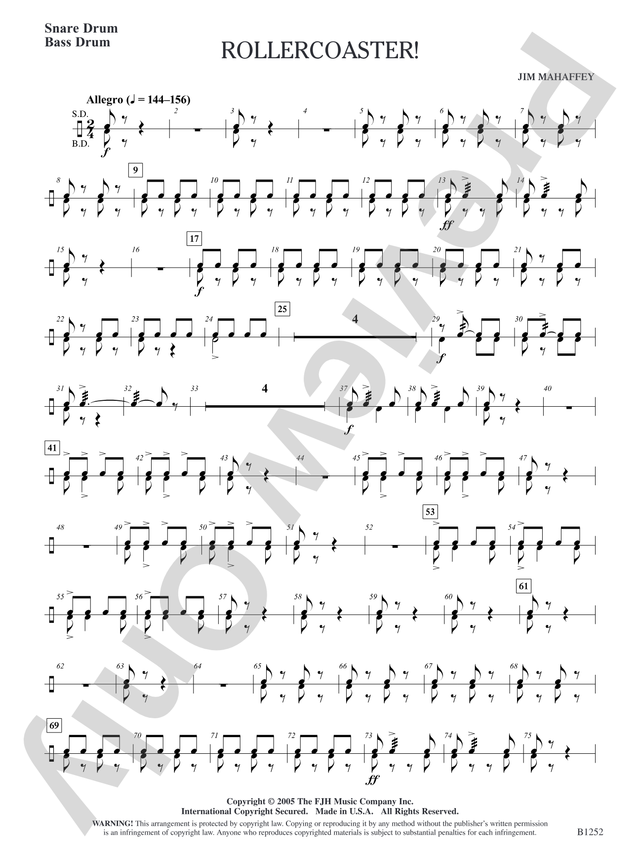Rollercoaster!: Snare Drum / Bass Drum