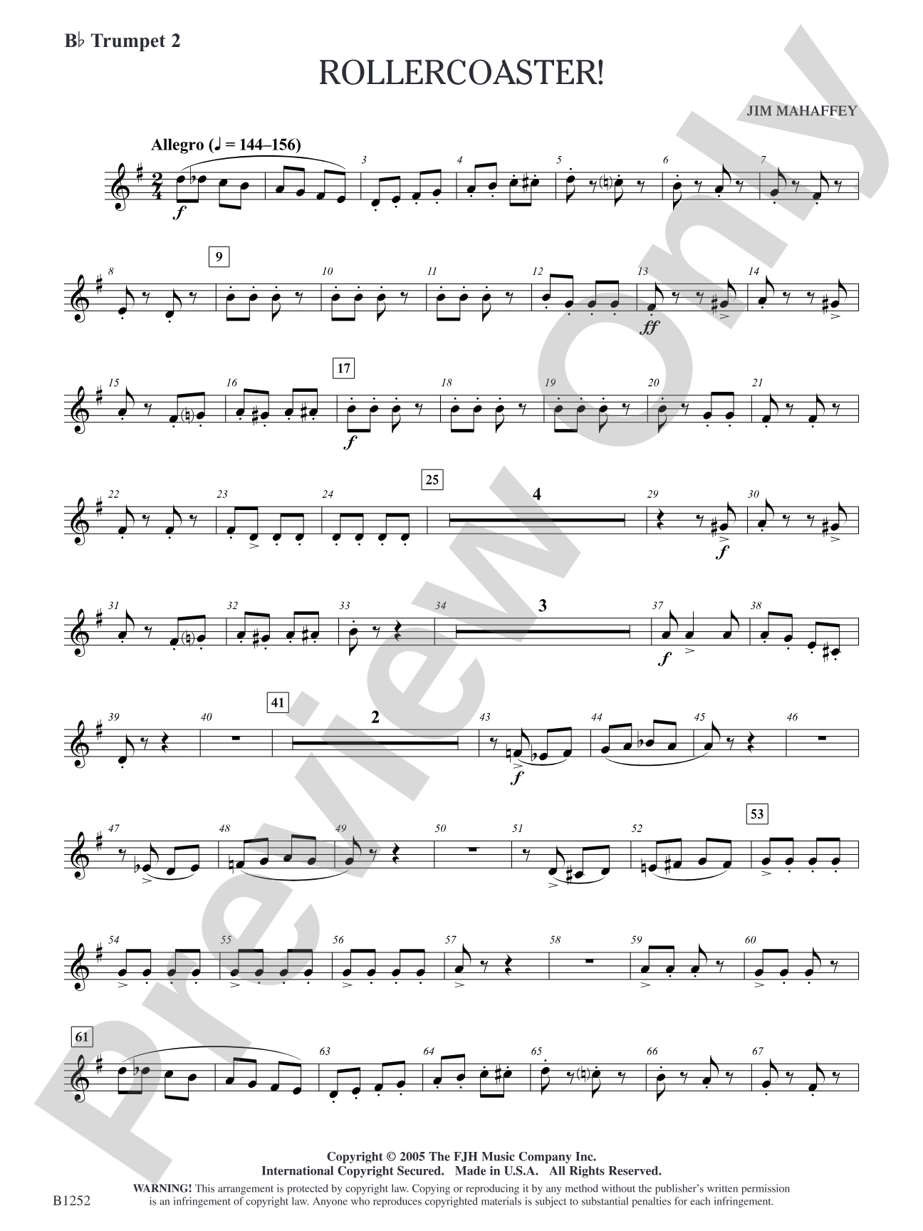 Rollercoaster!: B-flat Trumpet 2