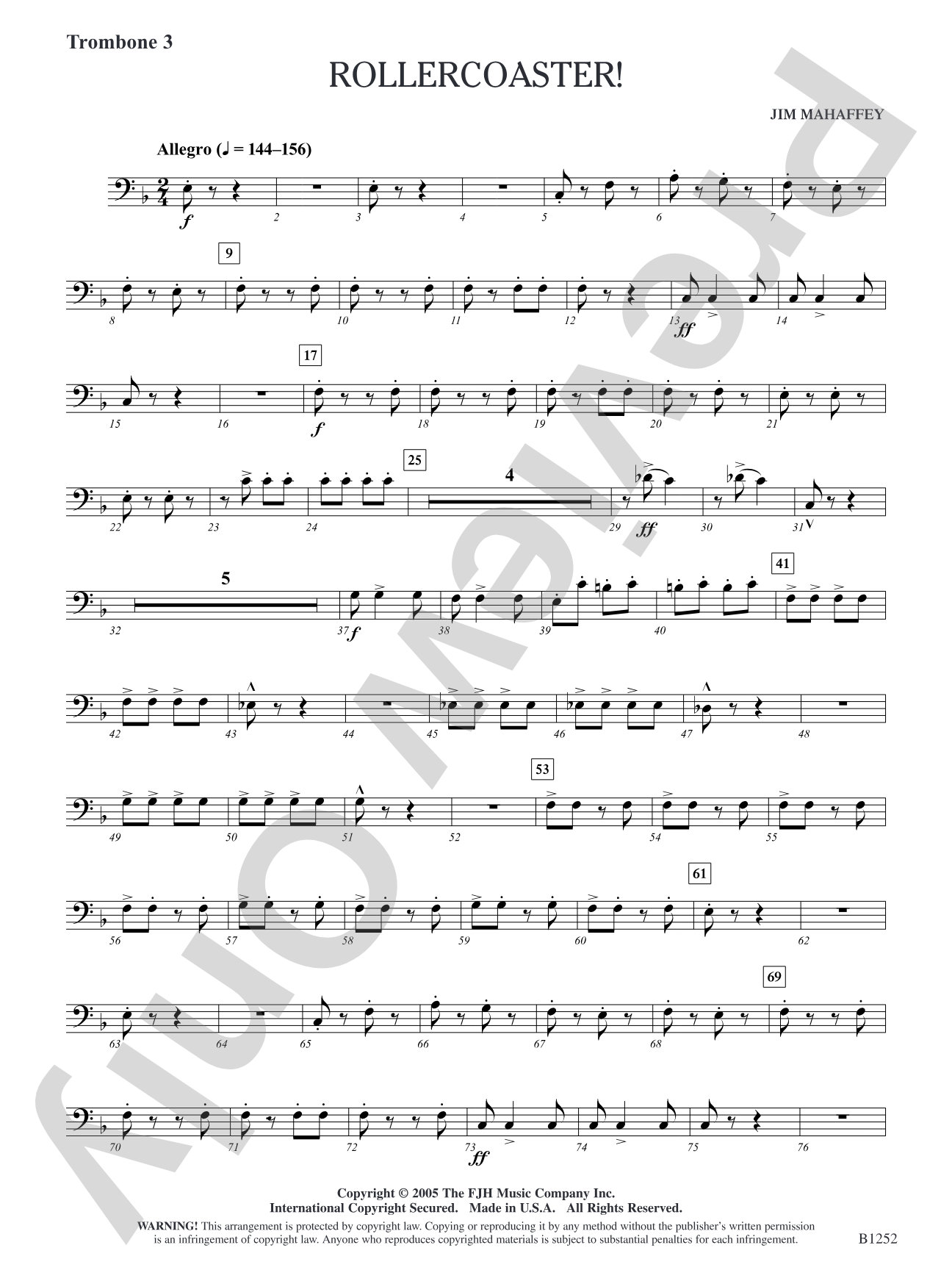 Rollercoaster!: Trombone 3