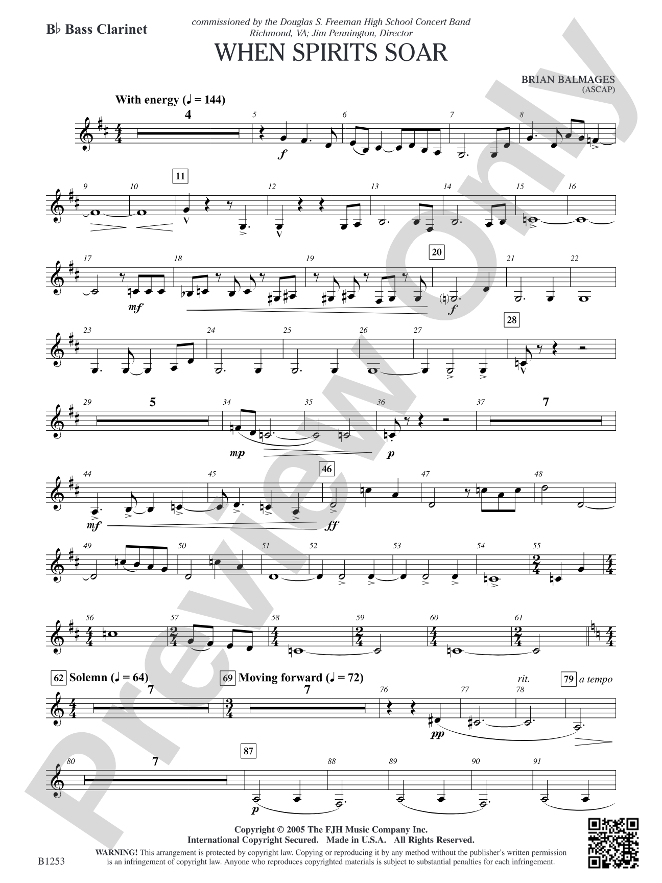 When Spirits Soar: B-flat Bass Clarinet