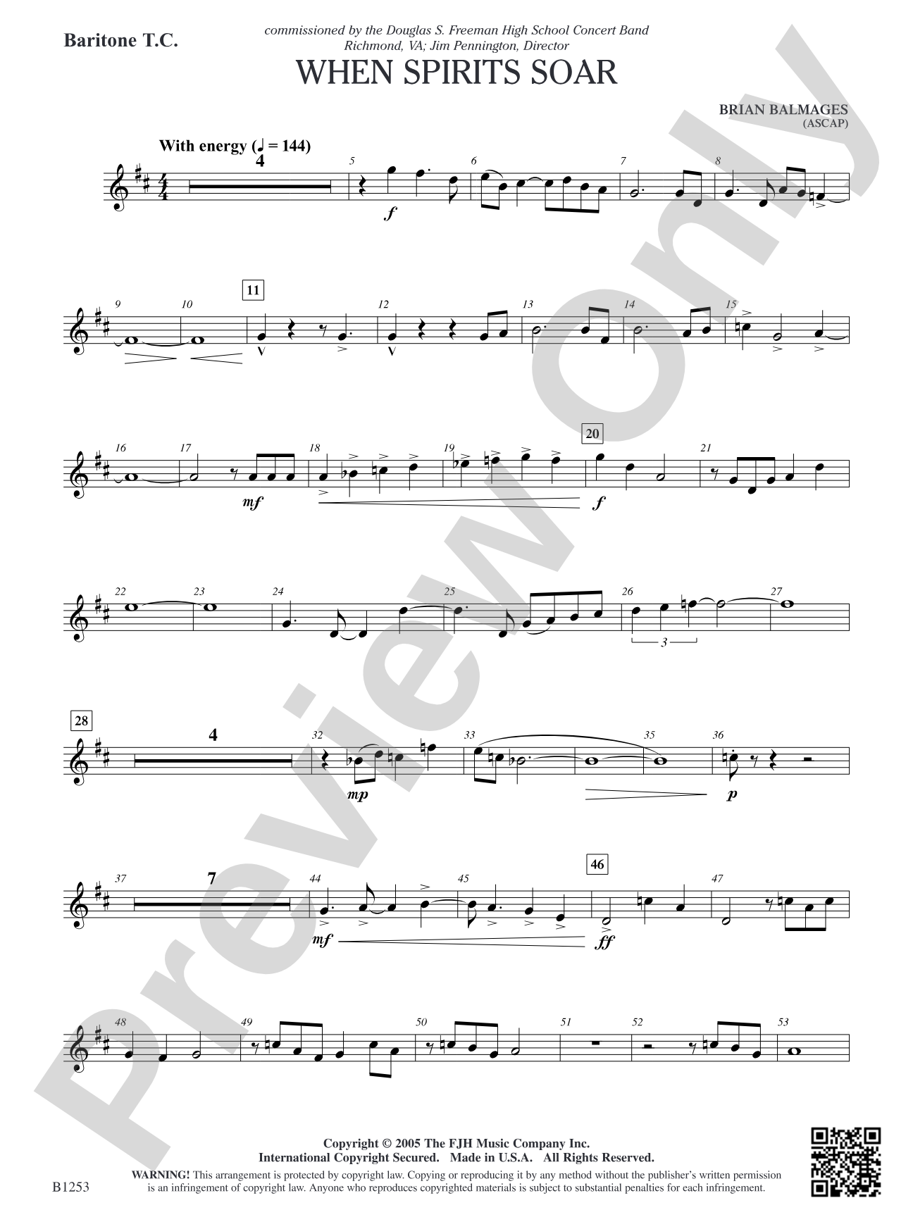 When Spirits Soar: Baritone T.C.