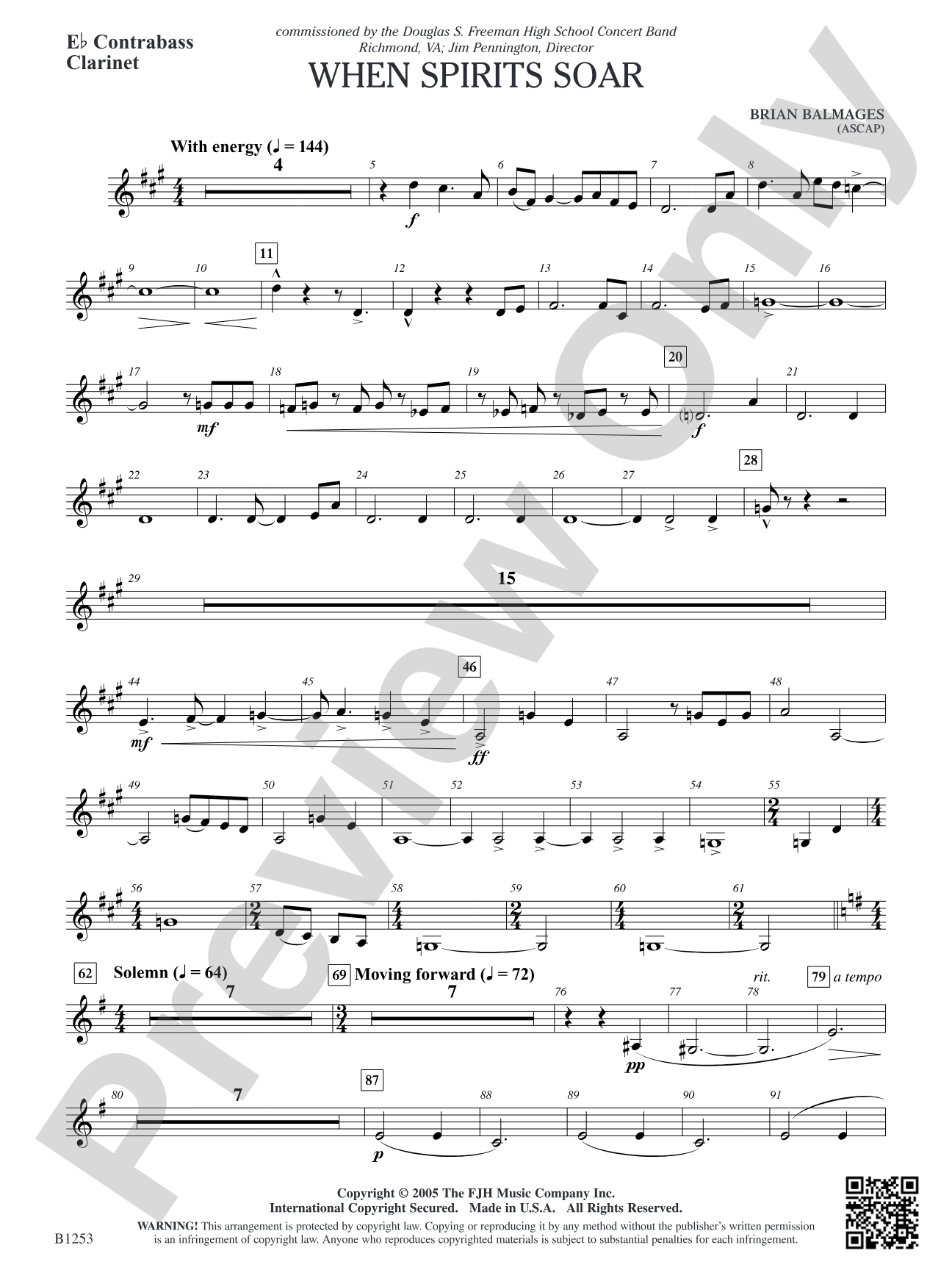 When Spirits Soar: E-flat Contrabass Clarinet