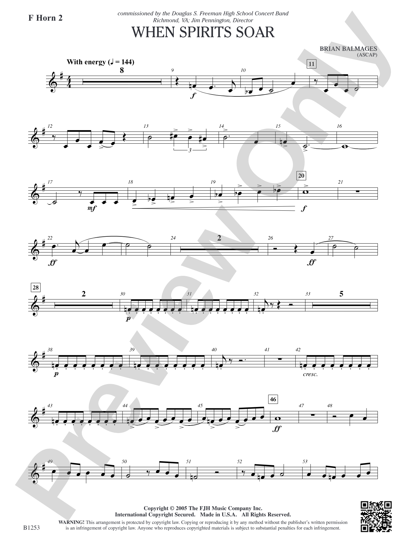 When Spirits Soar: F Horn 2