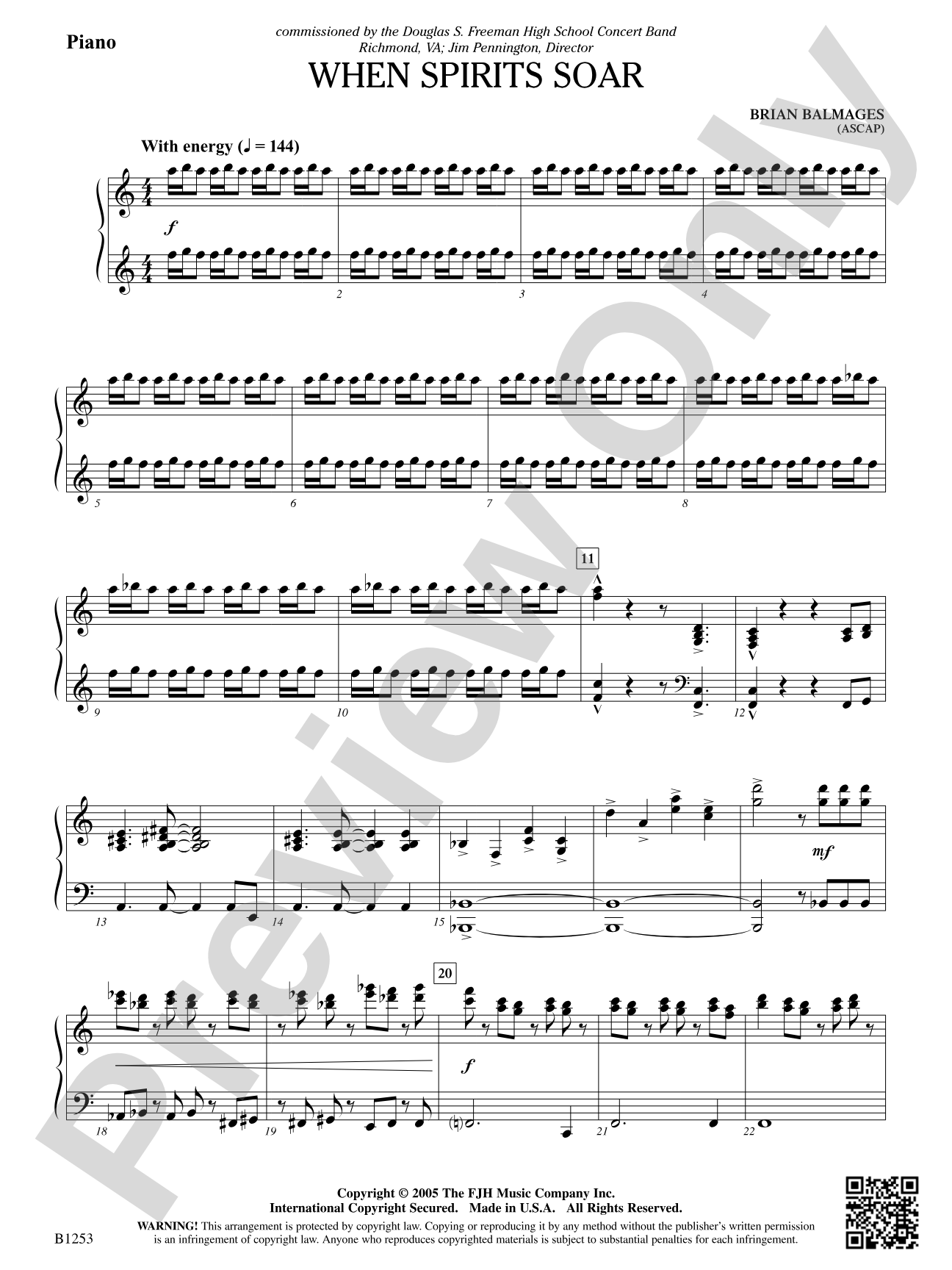 When Spirits Soar: Piano