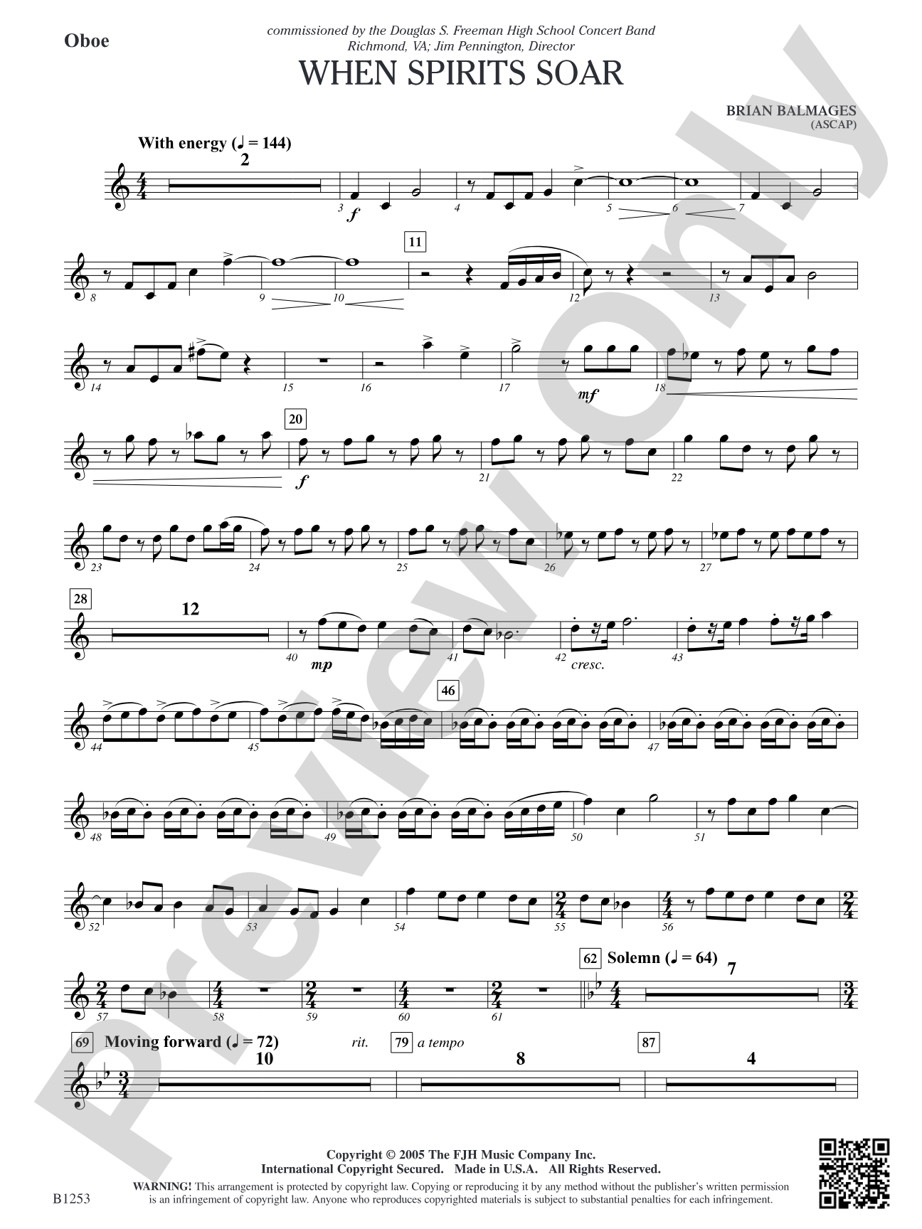 When Spirits Soar: Oboe